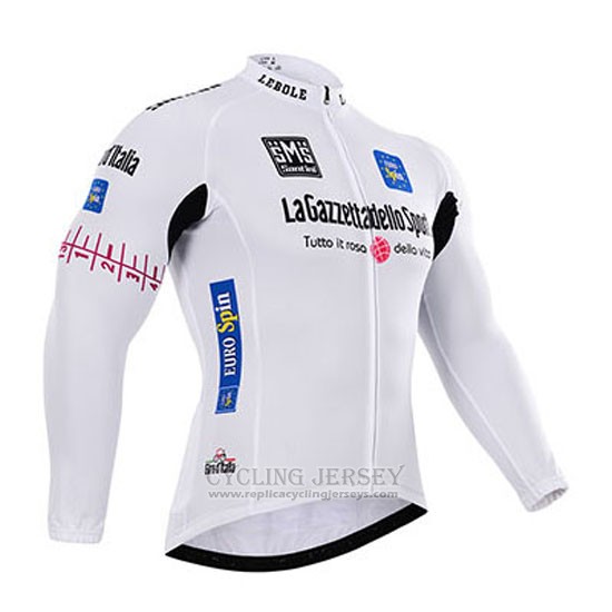 2015 Cycling Jersey Giro D'italy White Long Sleeve and Bib Tight